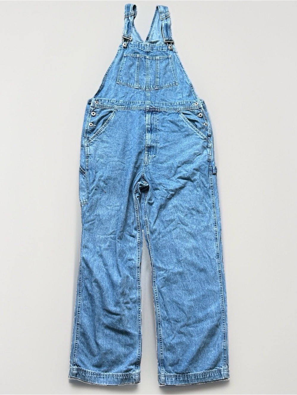 Vintage 90s Gap Denim Overalls Womens M Wide Leg Baggy Slouchy Carpenter Y2K